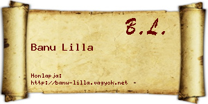 Banu Lilla névjegykártya