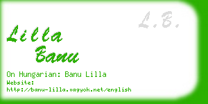 lilla banu business card